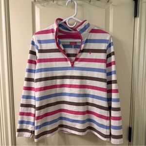 Joules Striped Quarter-Zip Pullover